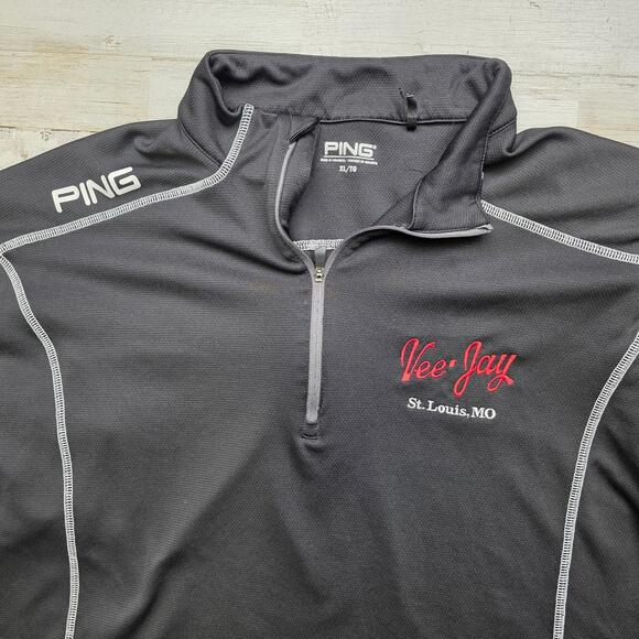 Ping Sensorcool 1/4 zip Mens XL Performance Golf Long Sleeve Black (logo) - Picture 2 of 8